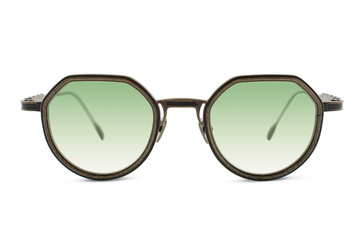 Capote ACX696 Unisex Güneş Gözlüğü Antık Gold Green