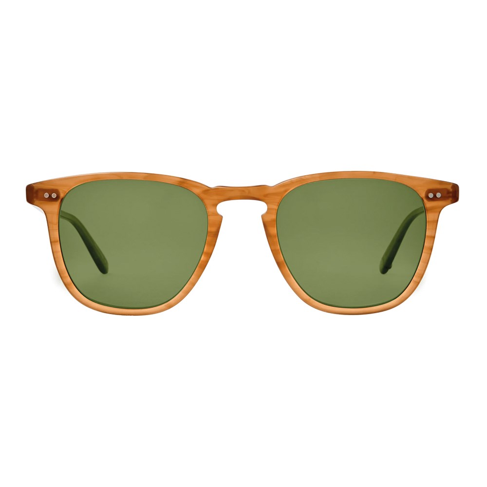 Garret Leight Brooks Unisex Güneş Gözlüğü Butterscotch/Semi-Flat Pure Green Polar