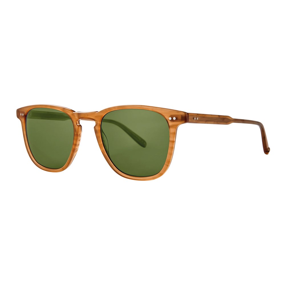 Garret Leight Brooks Unisex Güneş Gözlüğü Butterscotch/Semi-Flat Pure Green Polar