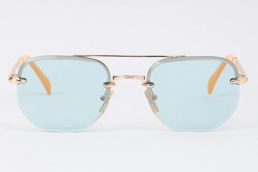 Katsuo Unisex Güneş Gözlüğü Gold Mavi