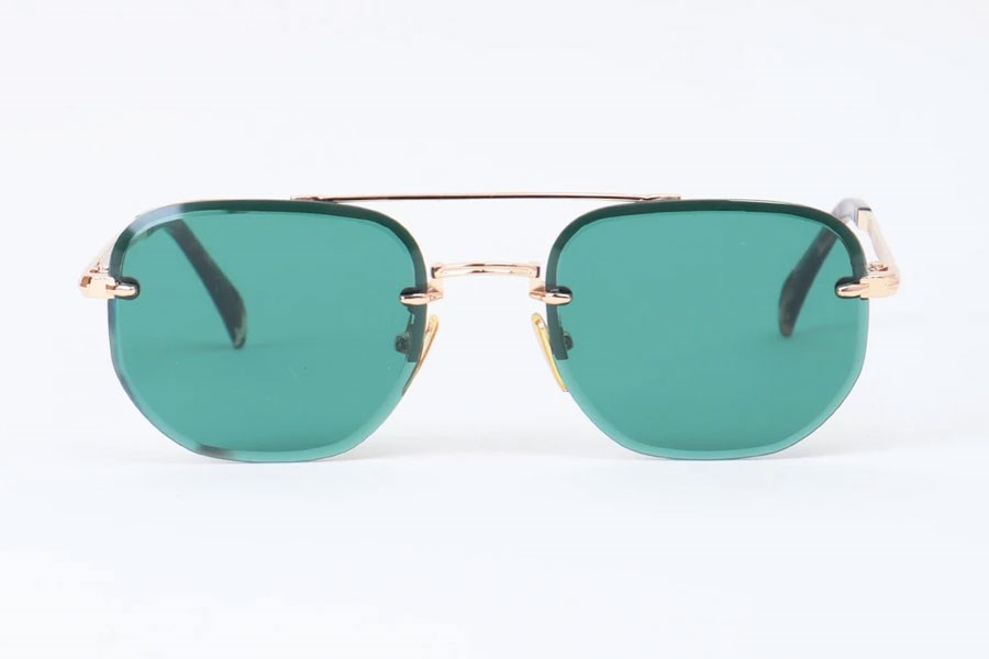Katsuo Unisex Güneş Gözlüğü Gold Yeşil