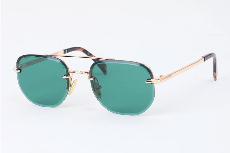 Katsuo Unisex Güneş Gözlüğü Gold Yeşil