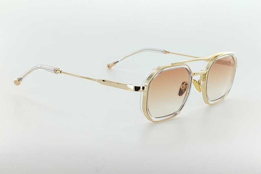 Katsuo Unisex Güneş Gözlüğü Gold Şeffaf