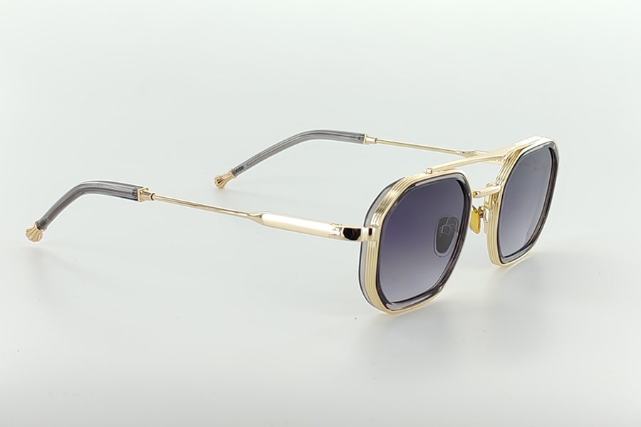 Katsuo Unisex Güneş Gözlüğü Siyah Gold Füme Degrade