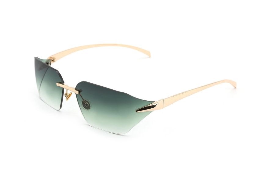 Katsuo Bombeli Unisex Güneş Gözlüğü Gold Yeşil Degrade