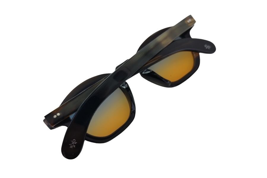 Katsuo Horn 1 Unisex Güneş Gözlüğü Desenli Mavi Turuncu