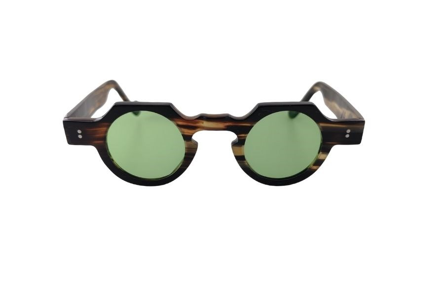 Katsuo Horn 2  Unisex Güneş Gözlüğü Desenli Yeşil