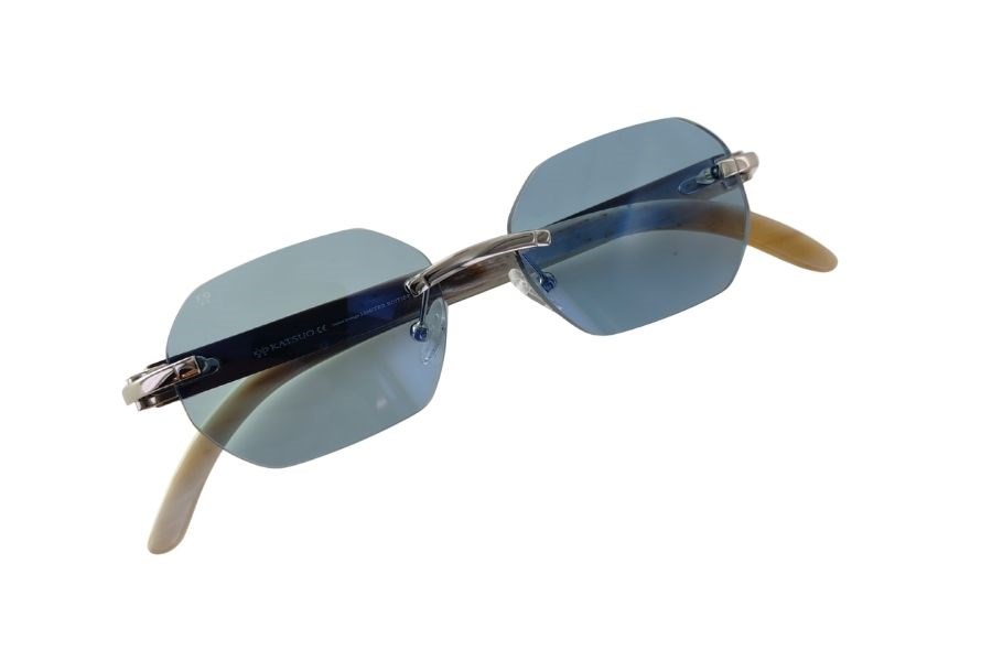 Katsuo Horn 4  Unisex Güneş Gözlüğü Mavi