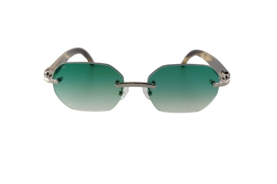 Katsuo Horn 4  Unisex Güneş Gözlüğü Yeşil Degrade