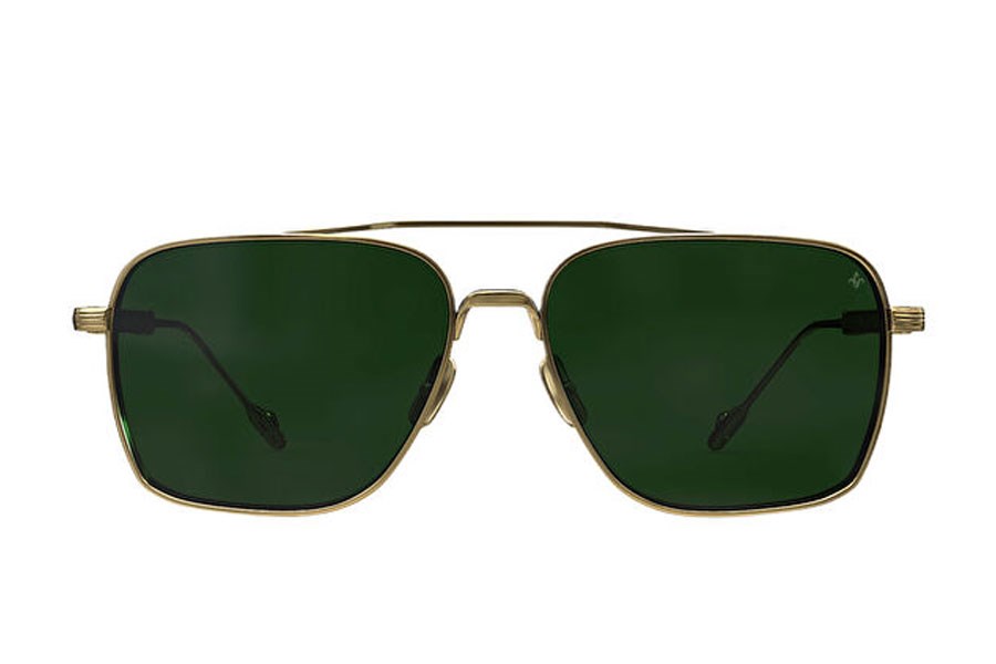 Philippe V N25 Erkek Güneş Gözlüğü Gold Shiny Green Plain Normal
