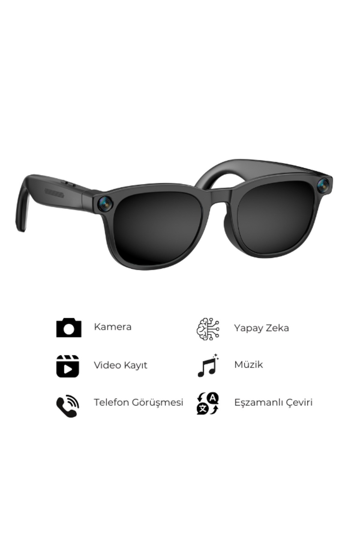 Smart Eyewear AI Glasses Black