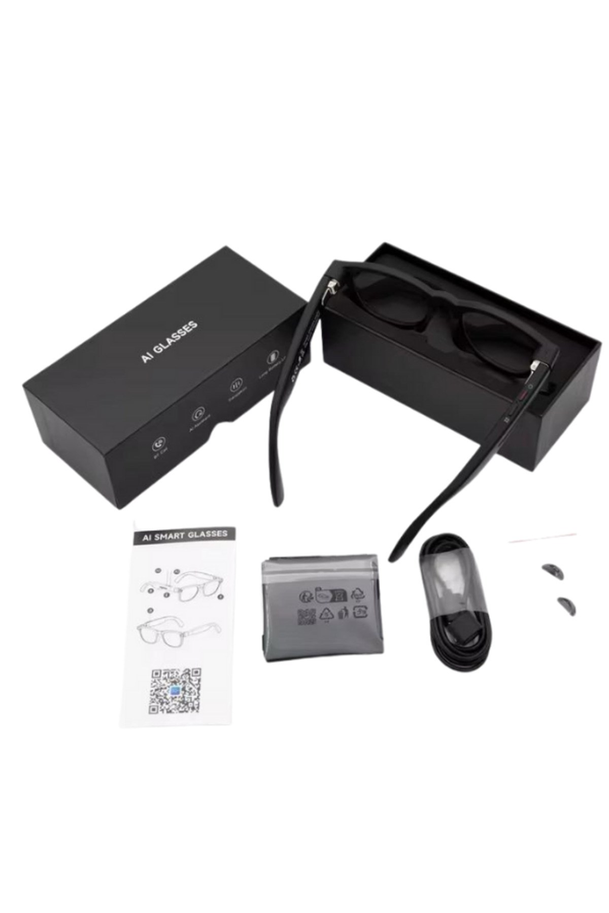 Smart Eyewear AI Glasses Black