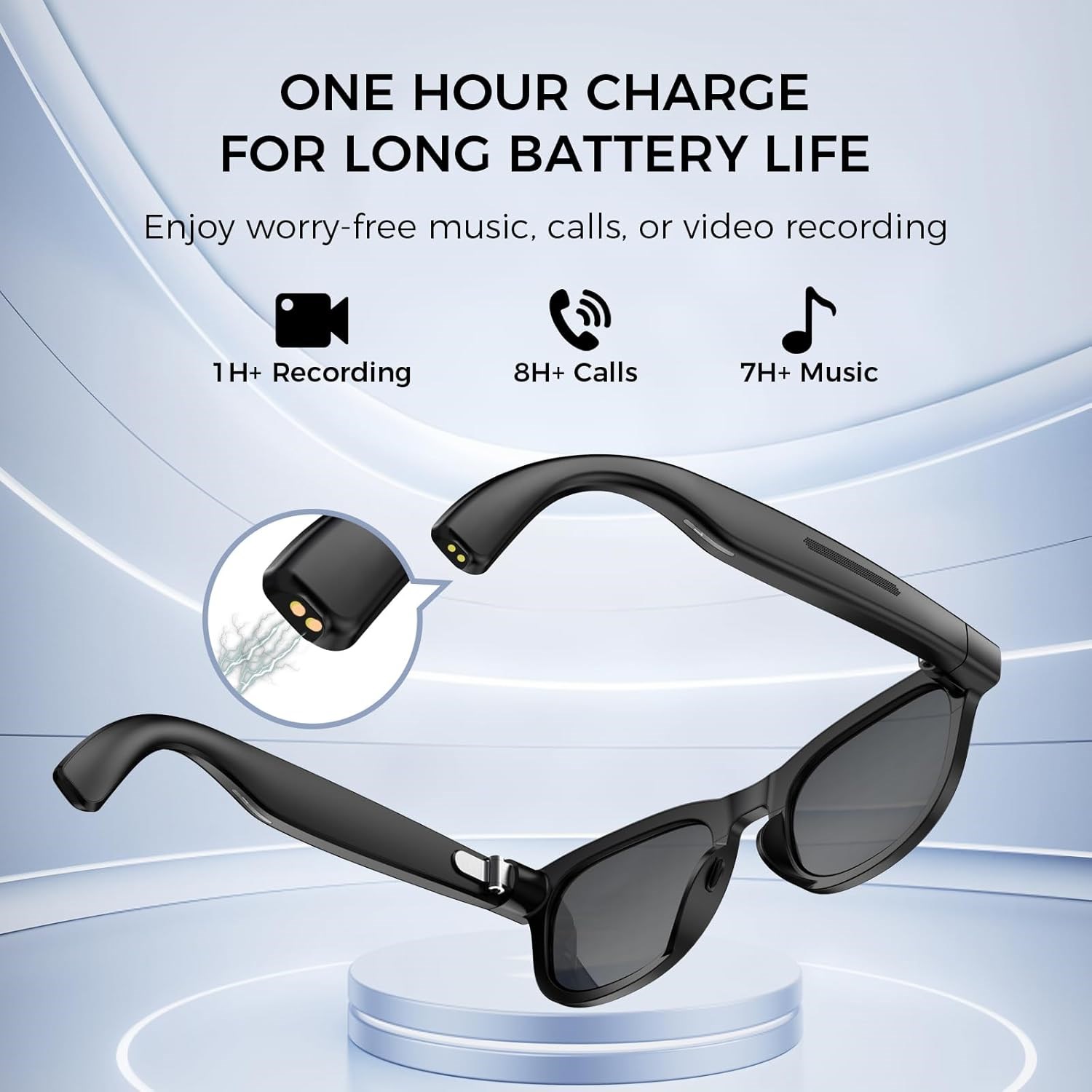 Smart Eyewear AI Glasses Black